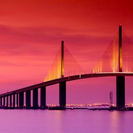 Sunshine Skyway Brücke, Tampa Bay